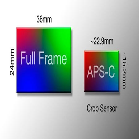 عملکرد سنسور فول فریم و کراپ crop sensor full frame